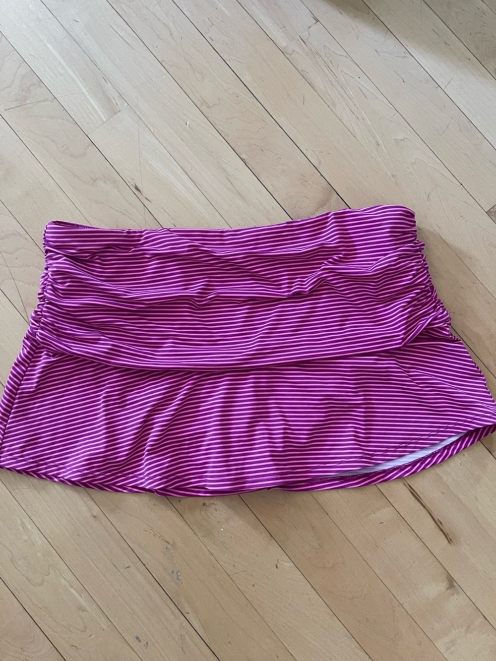 Carve Designs Pink Stripe Ruched Swim Skirt